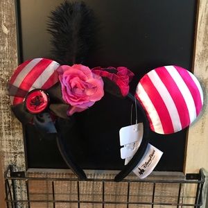 NWT Disney Pirate Minnie Ears Pink and Black OS